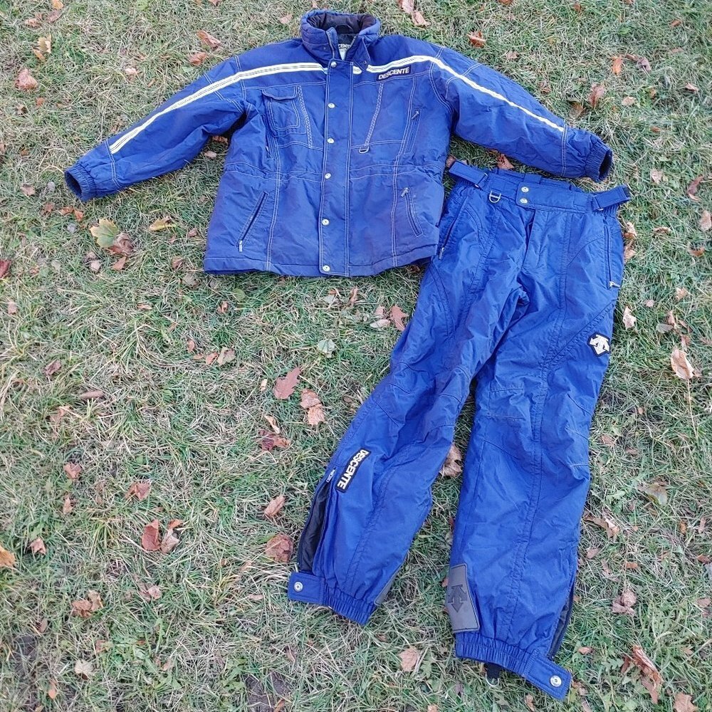 VINTAGE DESCENTE Snow Suit Ski Suit TWO PIECE Men's Size XL Matching Set